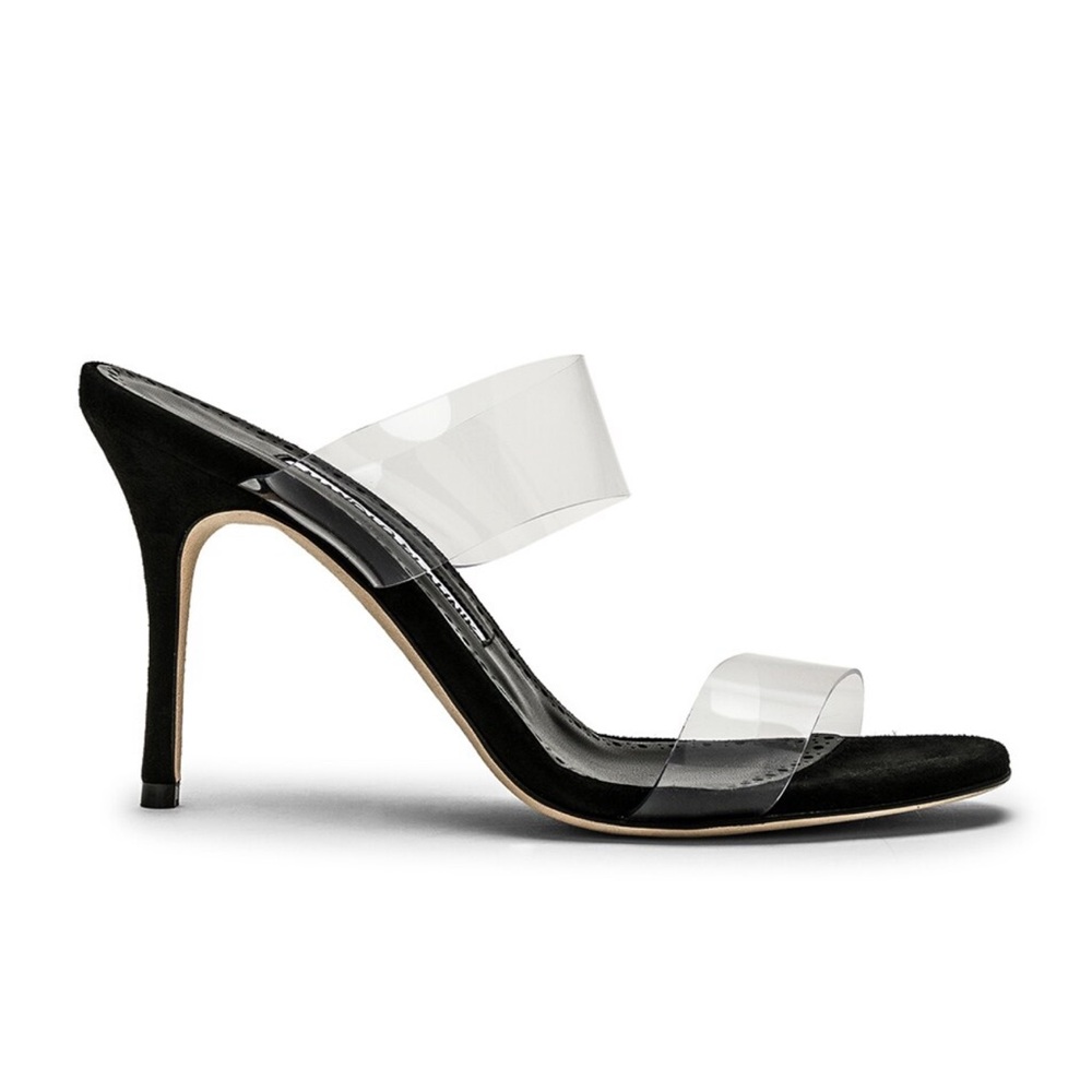 Manolo Blahnik Black Stiletto Heels with Sleek Design